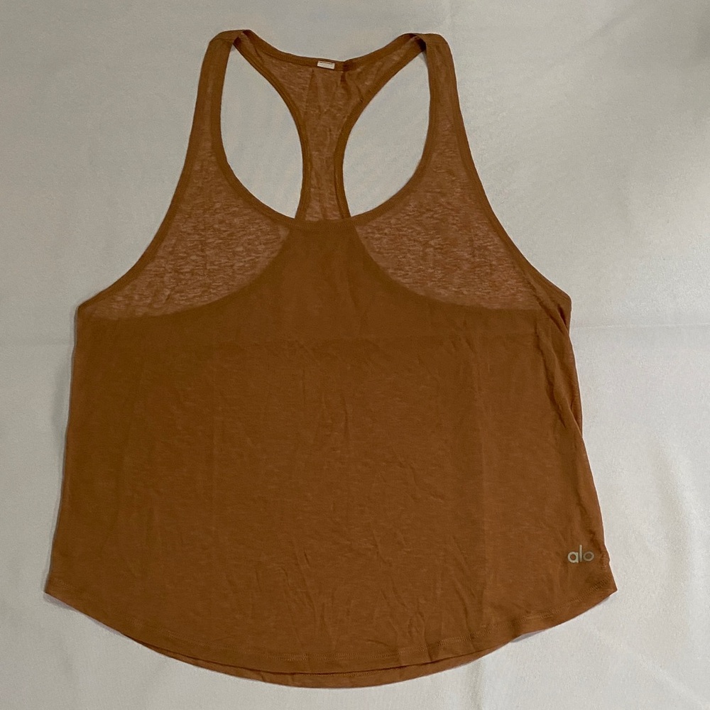 ALO Yoga Women's Tan Racerback Tank Top XS